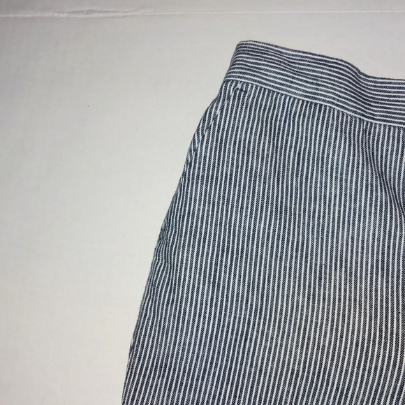 Navy Blue pin stripe ankle pant size 0 - Picture 4 of 9